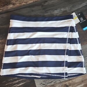 PGA Tour Navy and White Striped Skort